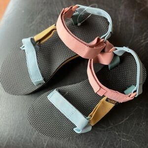 Teva Women's Sandals in Pink, Blue, and Yellow